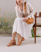 Sandal Cao Gót Đông Hải Quai T-Strap-S32H6Bò Color1