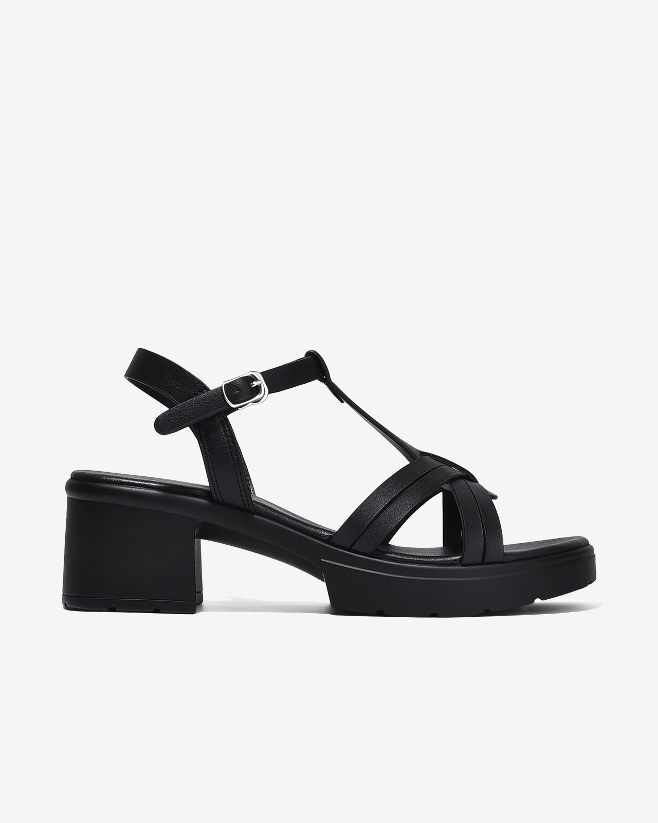 Sandal Cao Gót Đông Hải Quai T-Strap-S32H6Đen Color1First