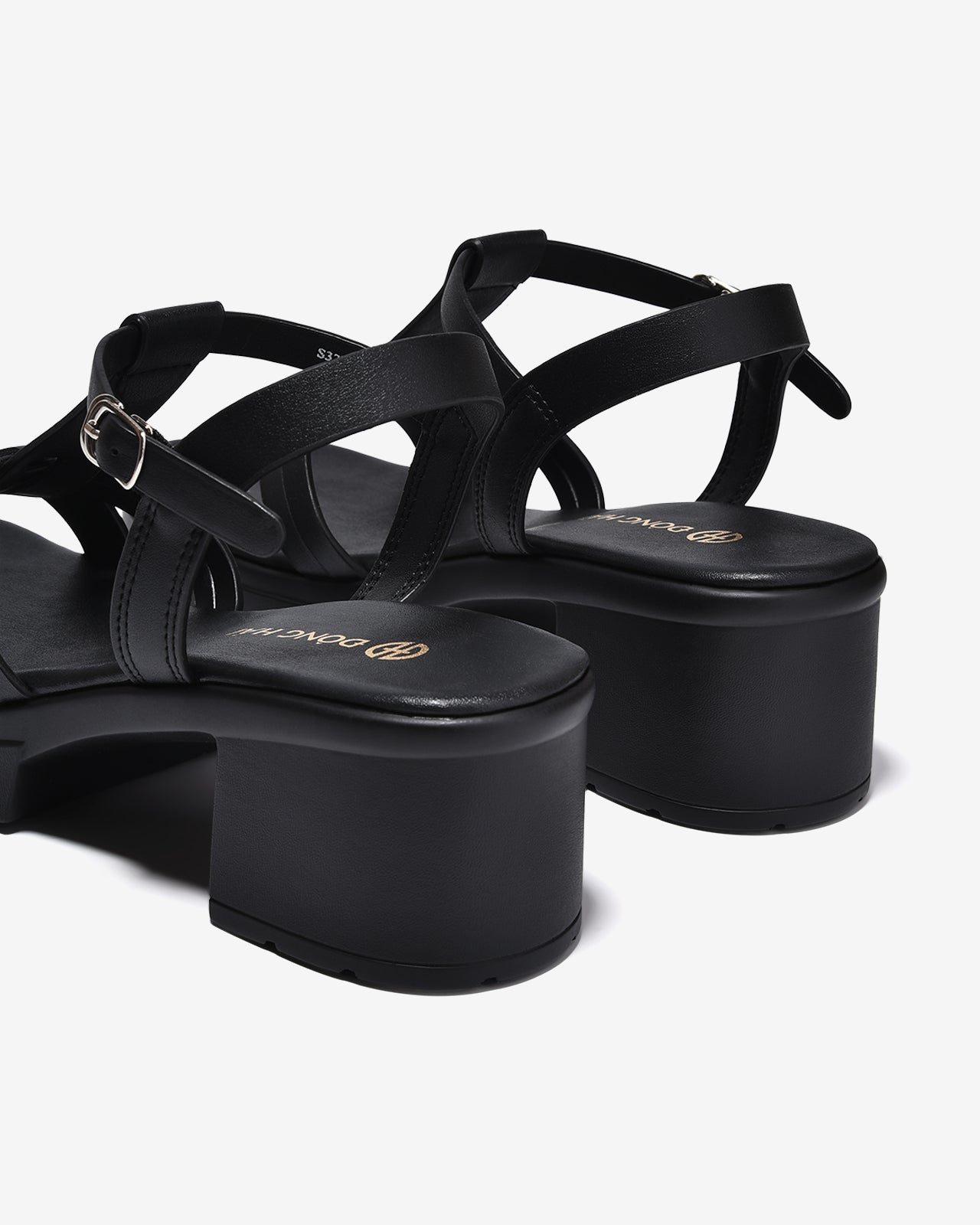 Sandal Cao Gót Đông Hải Quai T-Strap-S32H6Đen Color1