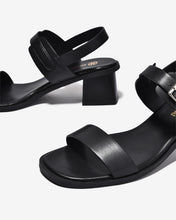Sandal Cao Gót Đông Hải Đế Vuông Quai Phối Khóa-S32I5Đen Color1