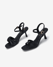 Sandals Cao Gót Đông Hải Gót Nhọn Quai Đôi Cách Điệu-S5815Đen Color3