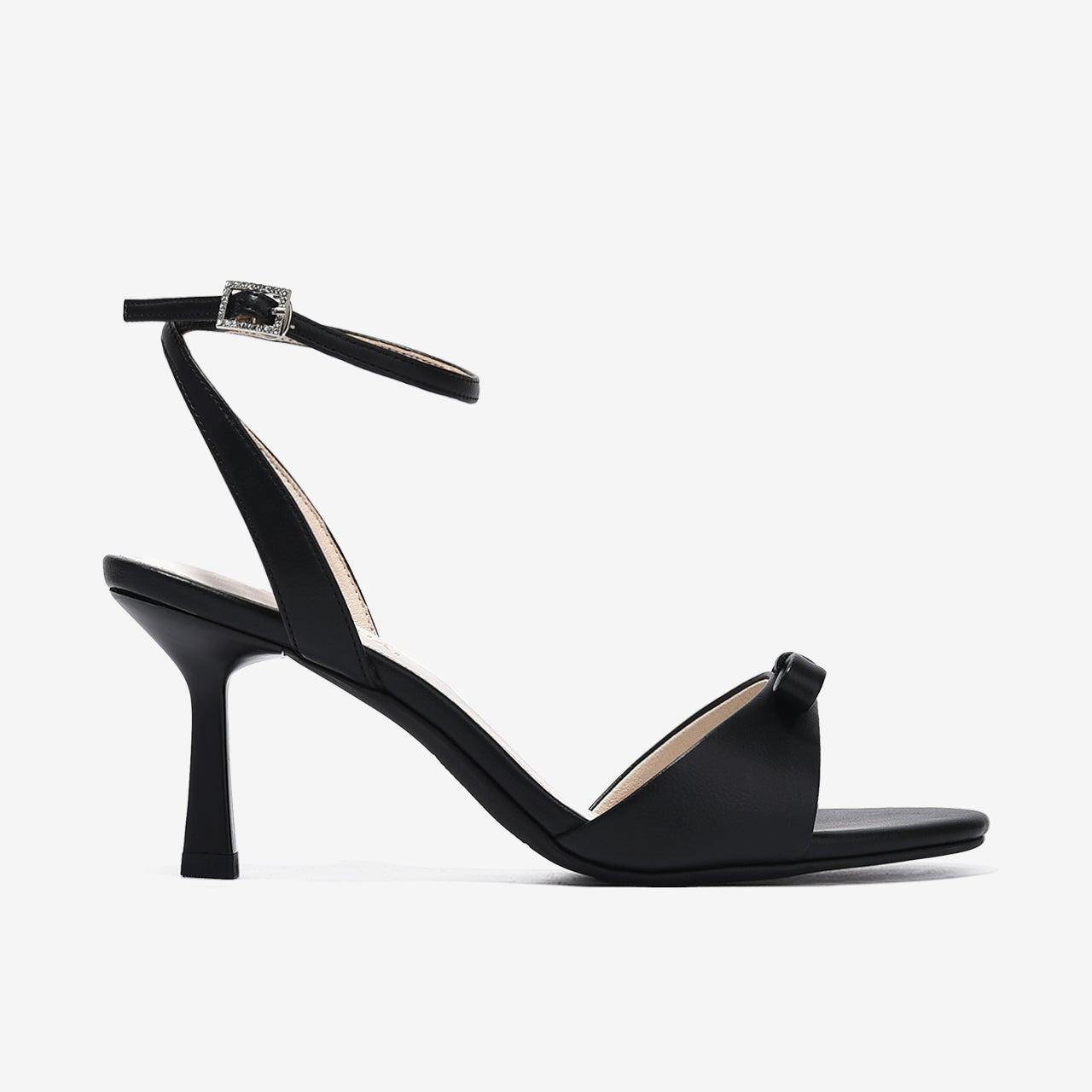 Sandal Cao Gót Nữ Đông Hải Quai Ankle Strap Đính Đá-S5850Đen Color1First