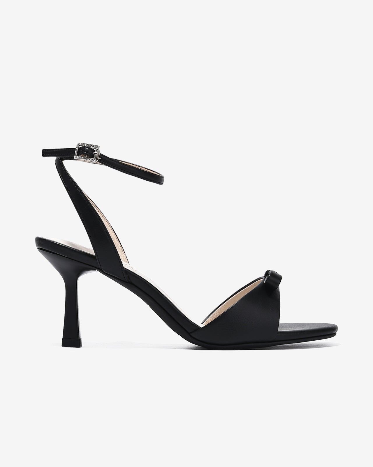 Sandal Cao Gót Nữ Đông Hải Quai Ankle Strap Đính Đá-S5850Đen Color1First