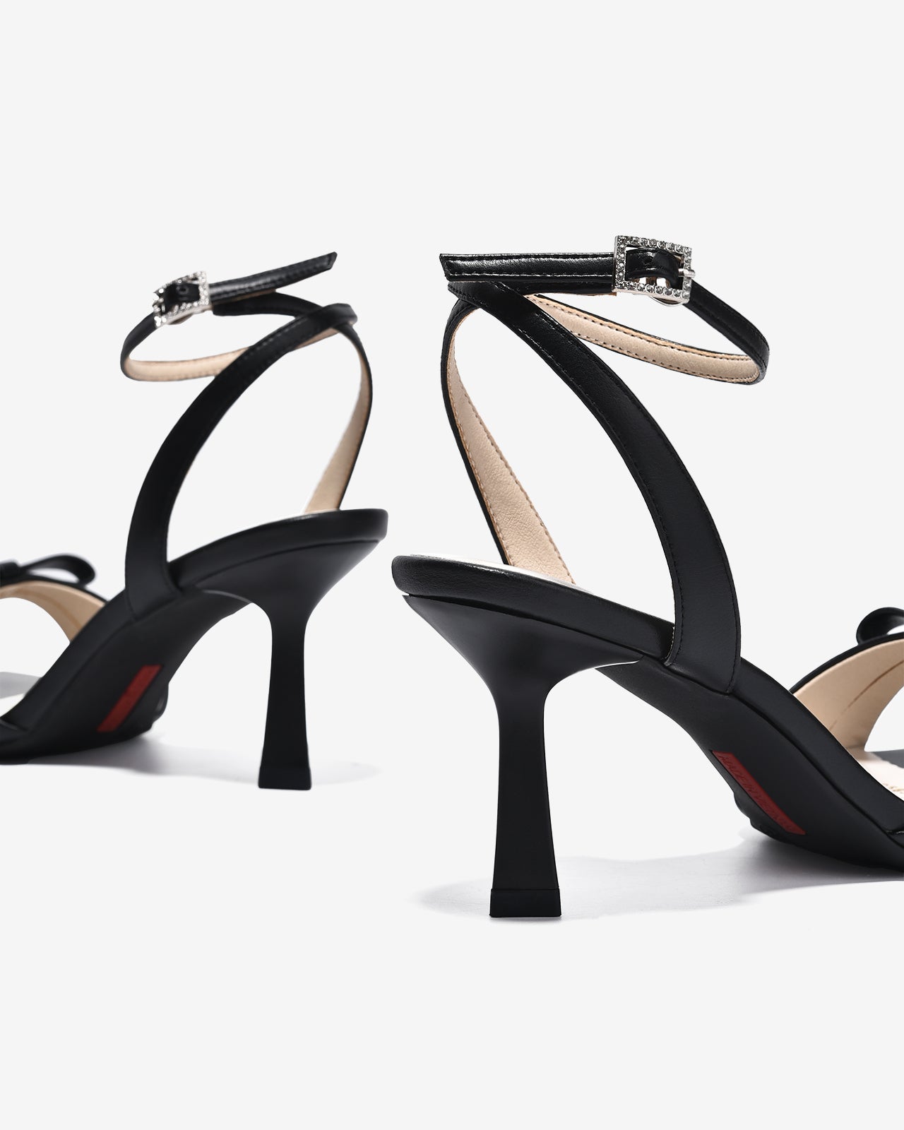 Sandal Cao Gót Nữ Đông Hải Quai Ankle Strap Đính Đá-S5850Đen Color1