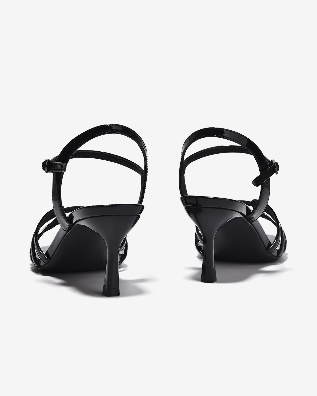 Sandal Cao Gót Đông Hải Quai Bóng Cách Điệu-S5864Đen Bóng Color1