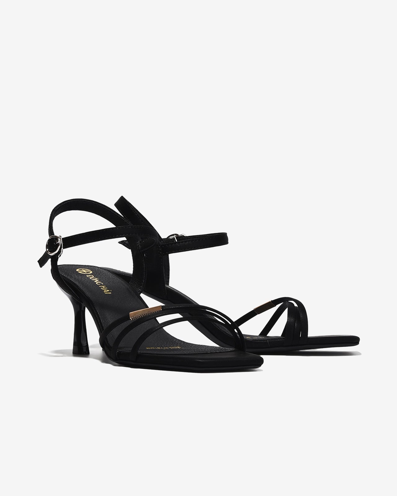 Sandal Cao Gót Đông Hải Quai Đan Chéo-S5865Đen Color1