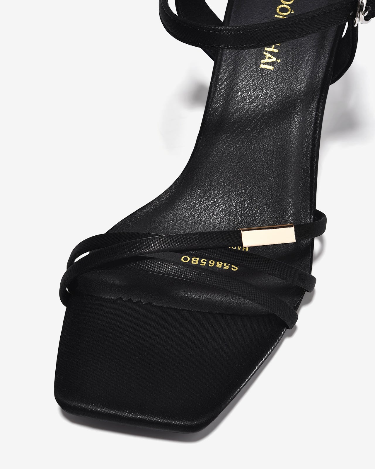 Sandal Cao Gót Đông Hải Quai Đan Chéo-S5865-Đen Color1