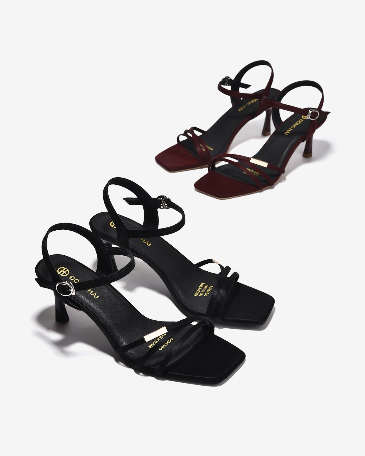 Sandal Cao Gót Đông Hải Quai Đan Chéo-S5865Đen Color1