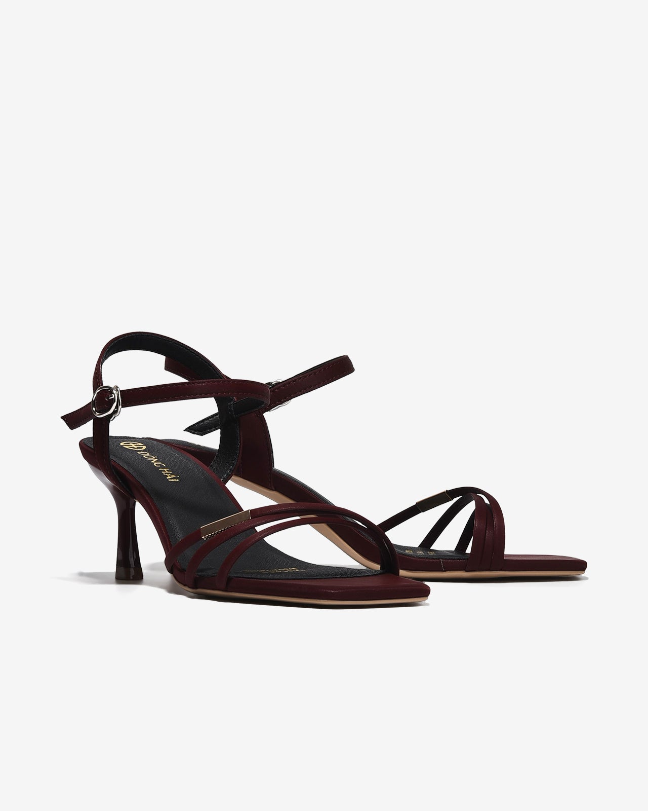 Sandal Cao Gót Đông Hải Quai Đan Chéo-S5865Đỏ Color1