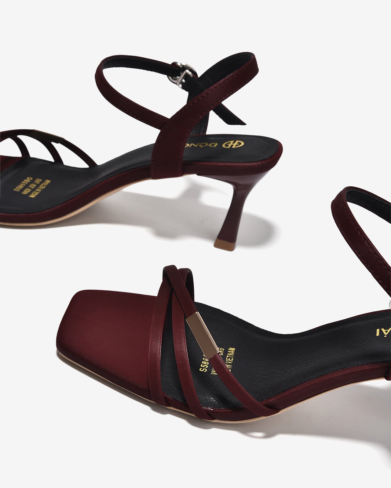 Sandal Cao Gót Đông Hải Quai Đan Chéo-S5865Đỏ Color1