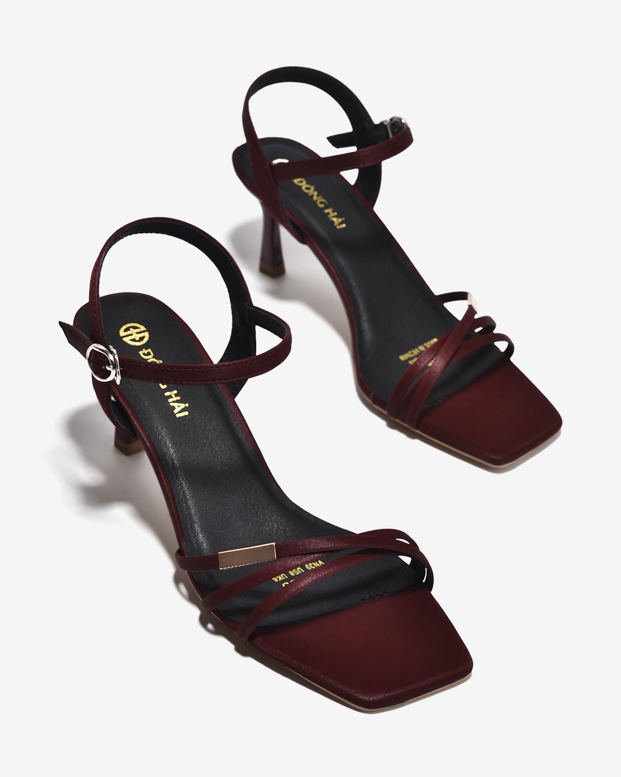 Sandal Cao Gót Đông Hải Quai Đan Chéo-S5865Đỏ Color1