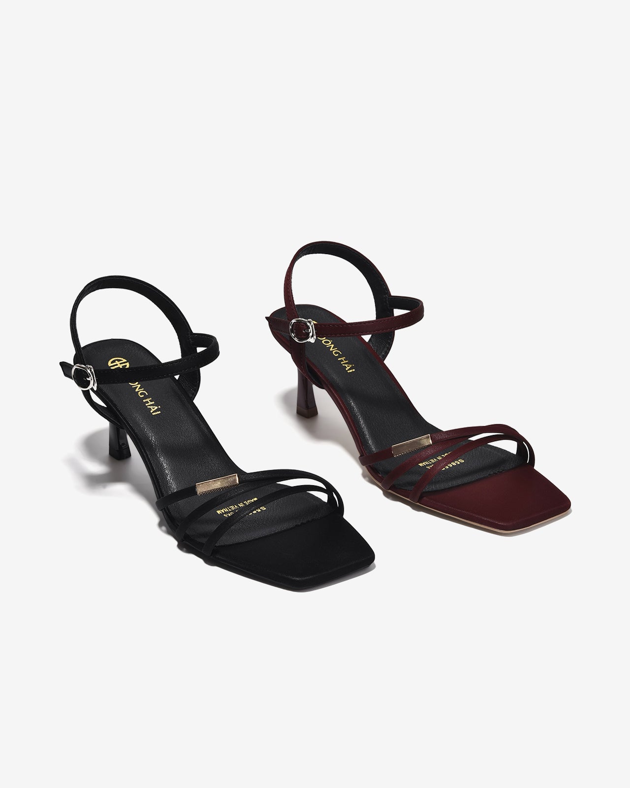 Sandal Cao Gót Đông Hải Quai Đan Chéo-S5865Đỏ Color1