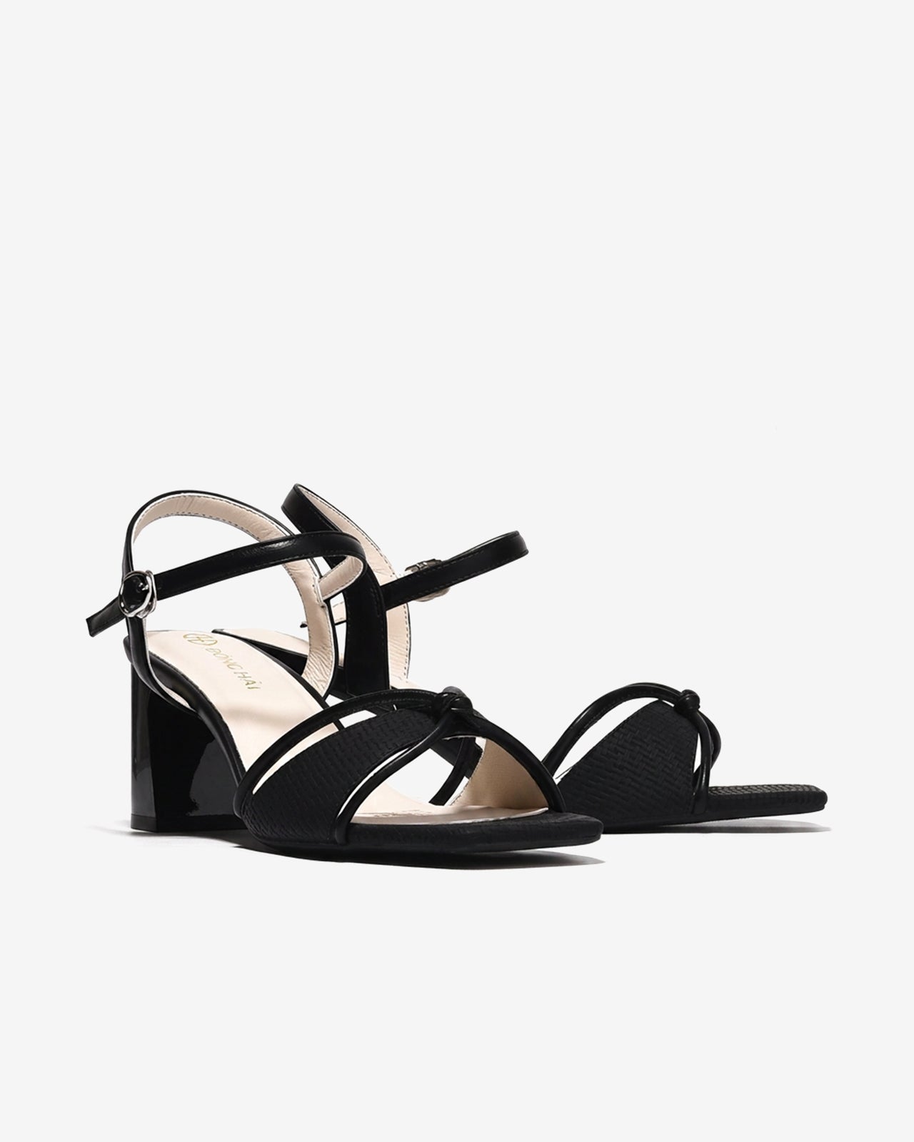 Sandal Cao Gót Đông Hải Vân Mây Thắt Nút-S5867Đen Color1