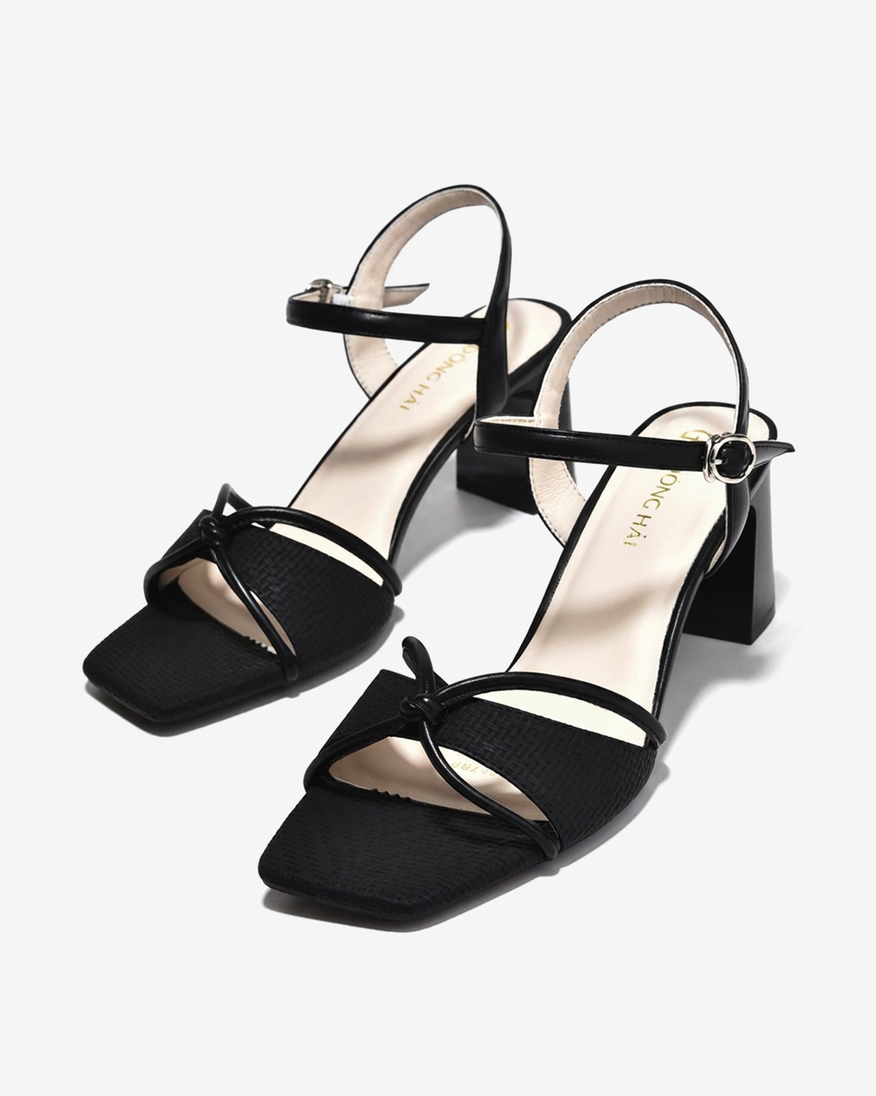 Sandal Cao Gót Đông Hải Vân Mây Thắt Nút-S5867Đen Color1