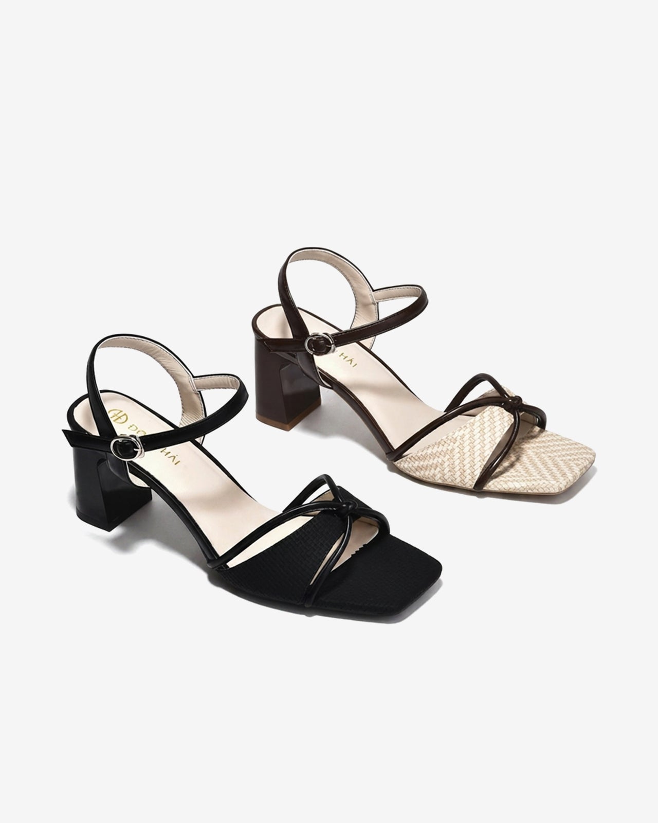 Sandal Cao Gót Đông Hải Vân Mây Thắt Nút-S5867Đen Color1