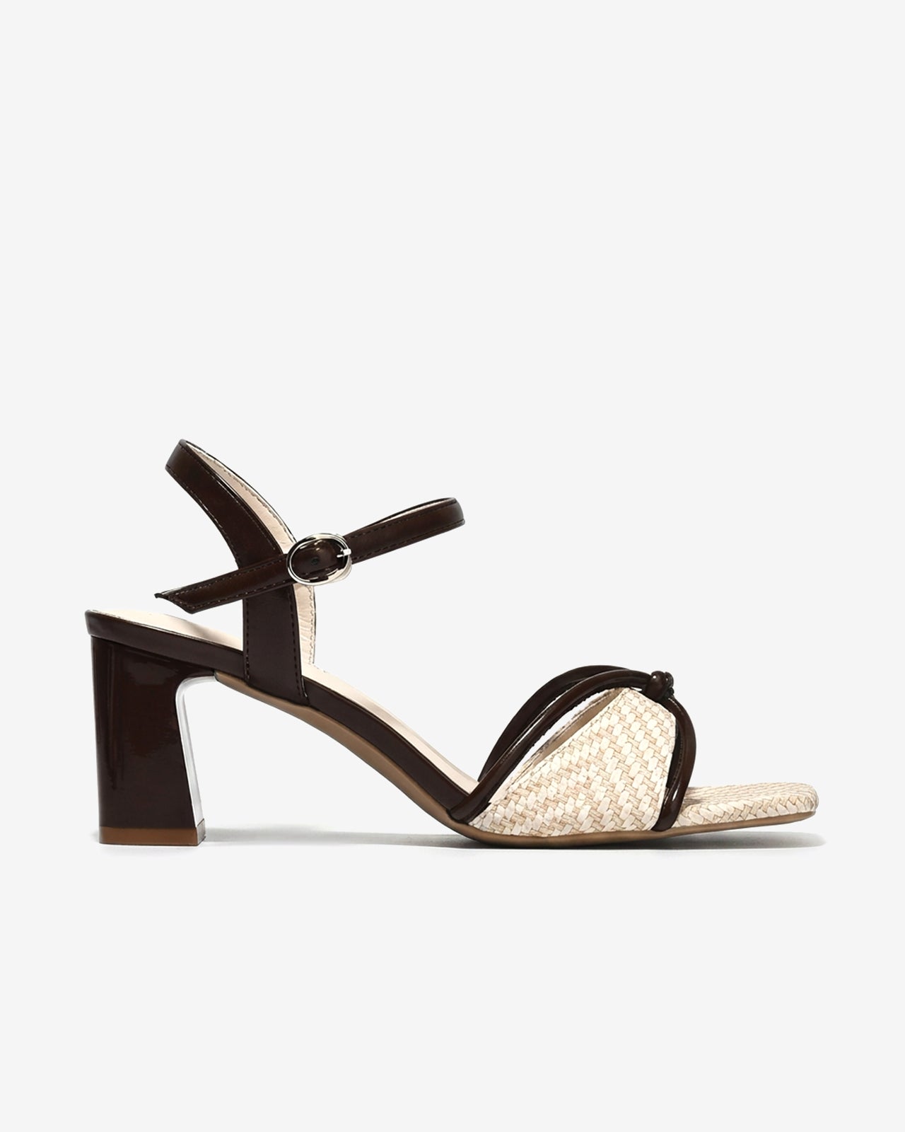 Sandal Cao Gót Đông Hải Vân Mây Thắt Nút-S5867-Kem Color1First