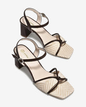 Sandal Cao Gót Đông Hải Vân Mây Thắt Nút-S5867Kem Color1