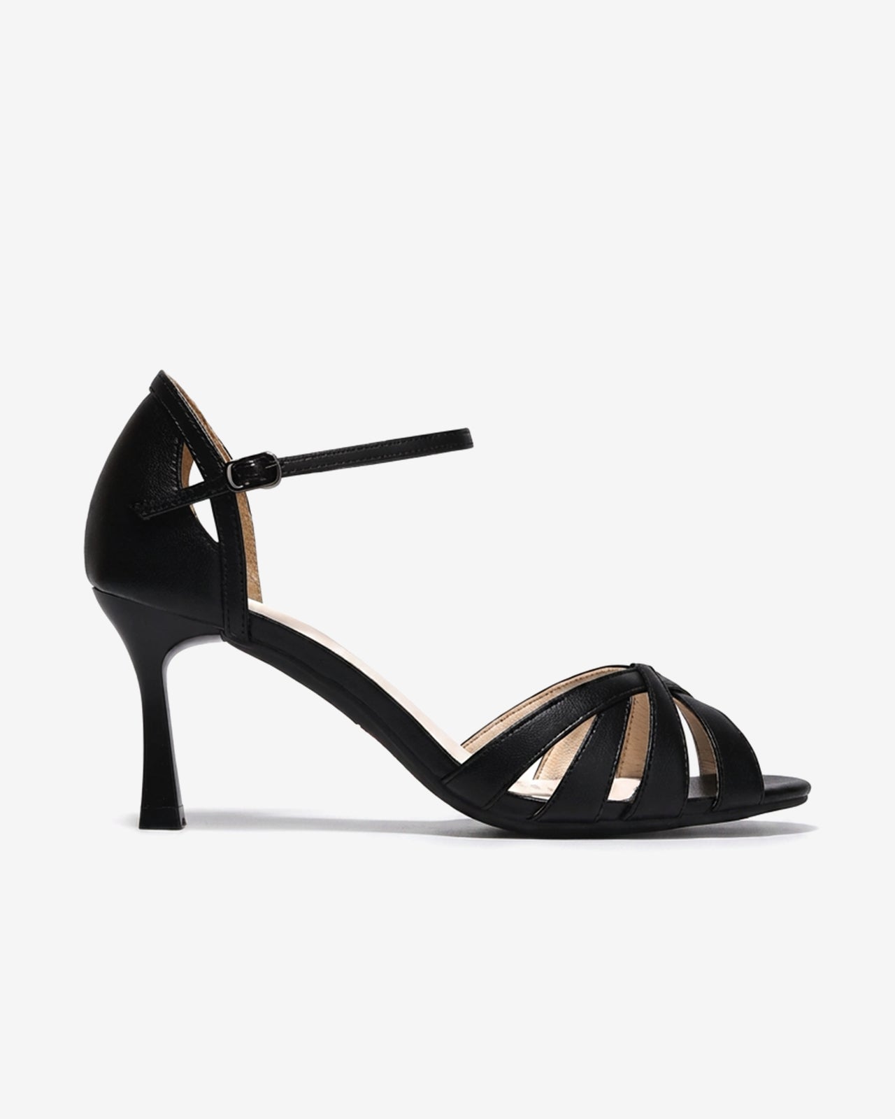 Sandal Cao Gót Đông Hải Quai Đan Cánh Tim-S5868Đen Color1First