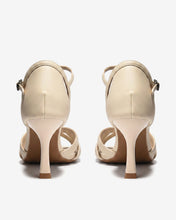 Sandal Cao Gót Đông Hải Quai Đan Cánh Tim-S5868Kem Color1