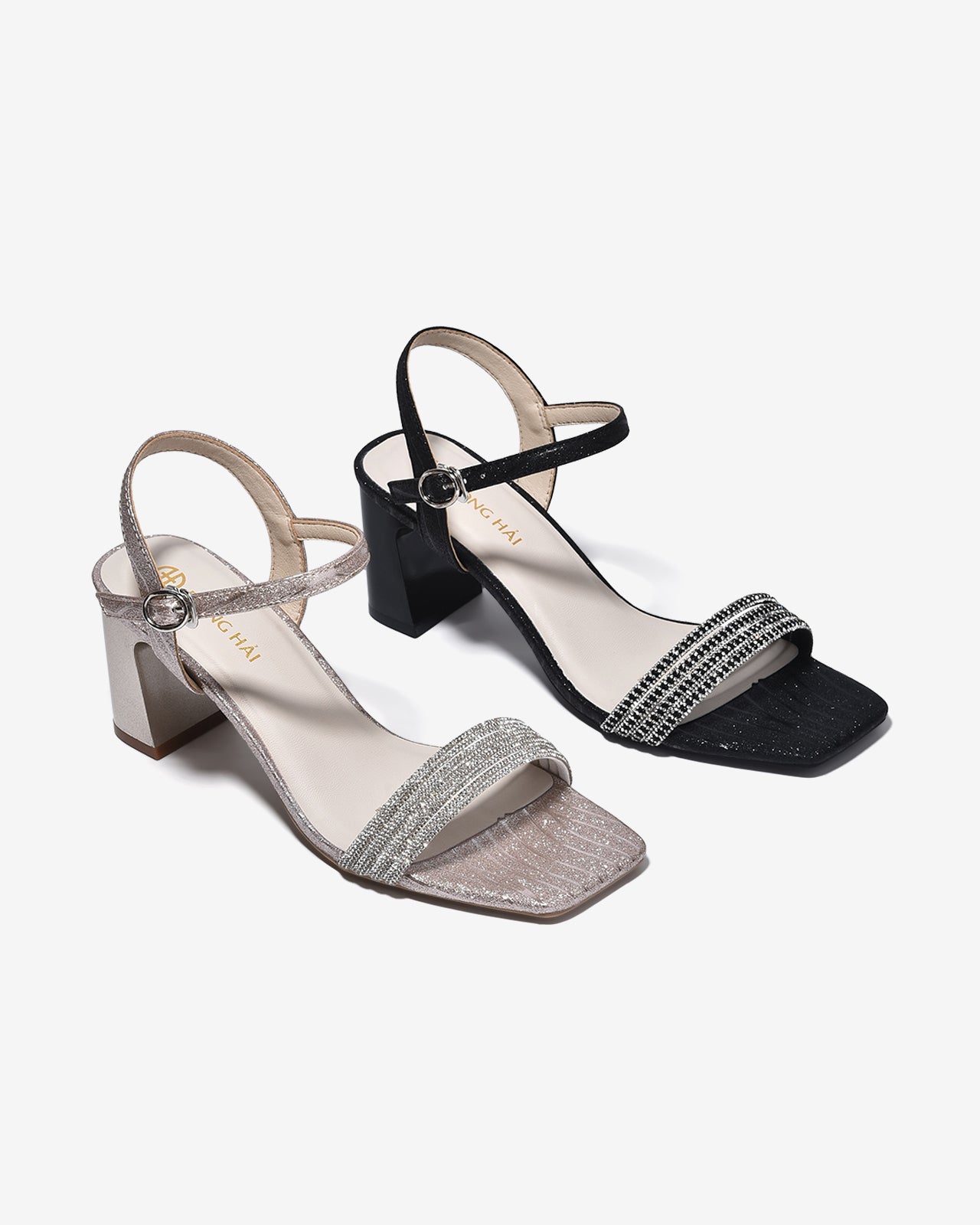 Sandal Cao Gót Đông Hải 7cm Quai Đá Mảnh-S5873Đen Color1