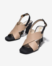 Sandal Cao Gót Đông Hải 9cm Quai Chéo Bản Rộng-S5878Cafe Color1