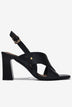 Sandal Cao Gót Đông Hải 9cm Quai Chéo Bản Rộng-S5878Đen Color1First