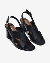 Sandal Cao Gót Đông Hải 9cm Quai Chéo Bản Rộng-S5878Đen Color1