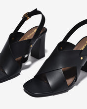 Sandal Cao Gót Đông Hải 9cm Quai Chéo Bản Rộng-S5878Đen Color1