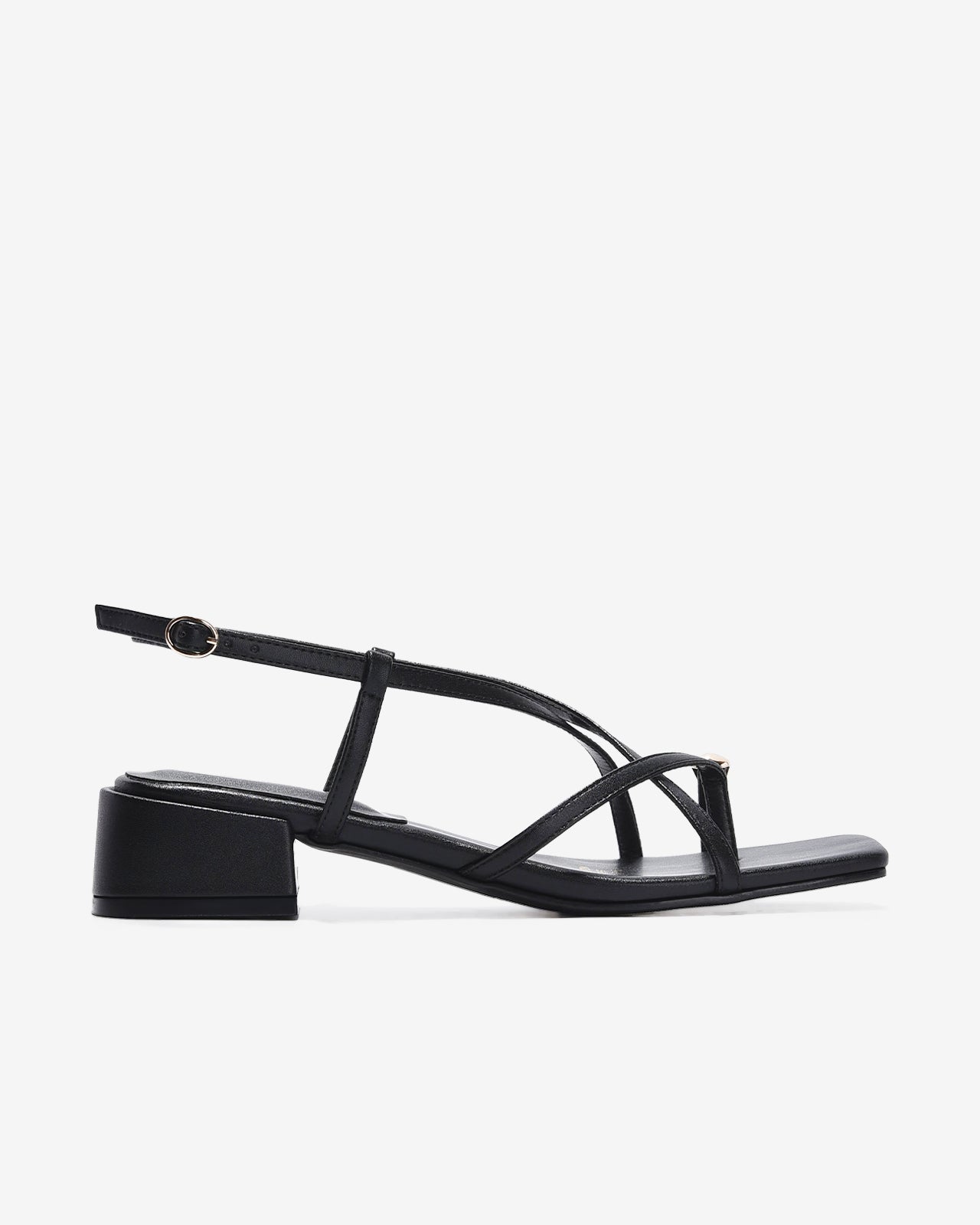 Sandal Cao Gót Đông Hải Quai Đan Chéo Xỏ Ngón-S5901Đen Color1First