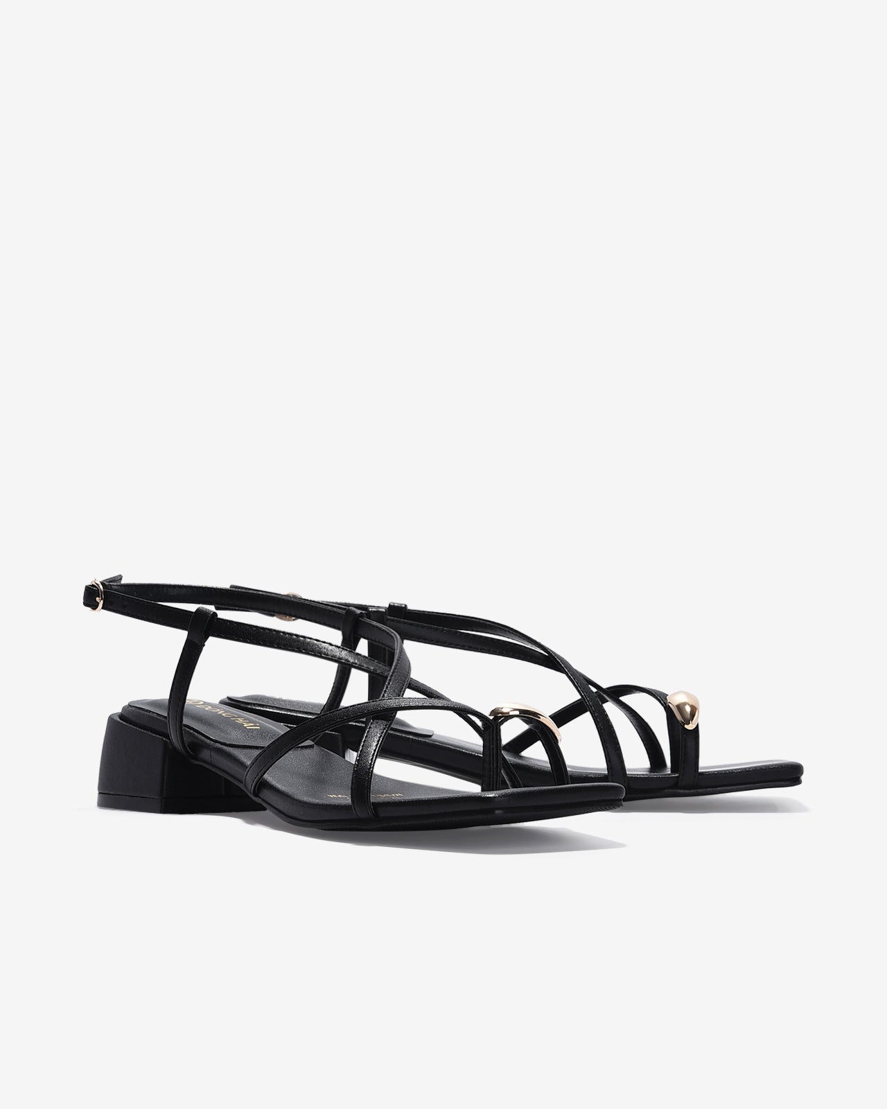 Sandal Cao Gót Đông Hải Quai Đan Chéo Xỏ Ngón-S5901Đen Color1
