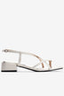 Sandal Cao Gót Đông Hải Quai Đan Chéo Xỏ Ngón-S5901-Trắng Color1First
