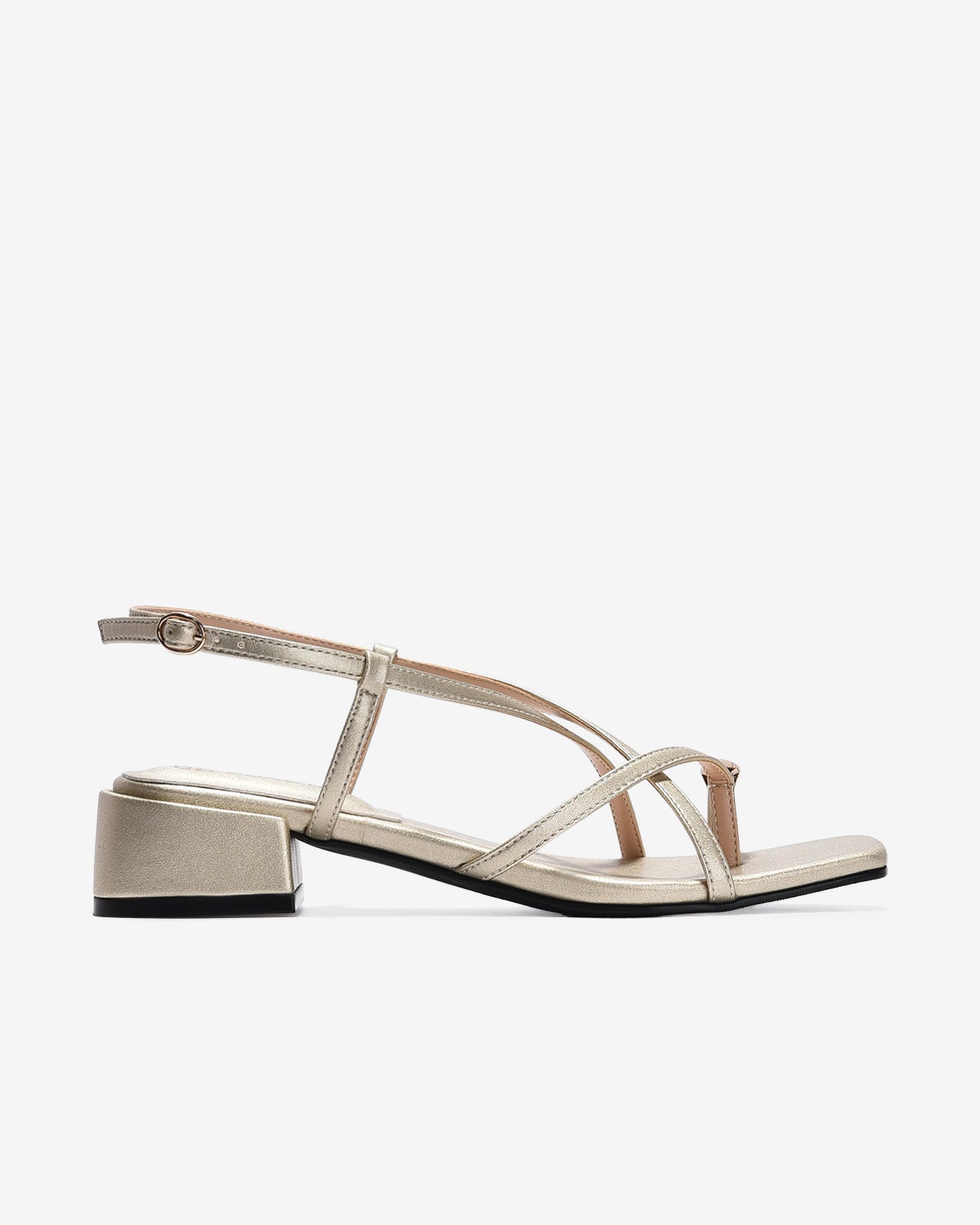 Sandal Cao Gót Đông Hải Quai Đan Chéo Xỏ Ngón-S5901Vàng Color1First