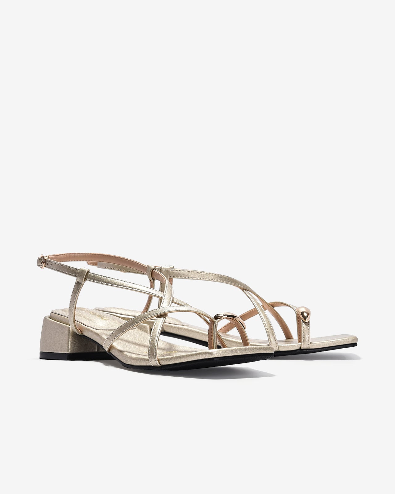 Sandal Cao Gót Đông Hải Quai Đan Chéo Xỏ Ngón-S5901Vàng Color1