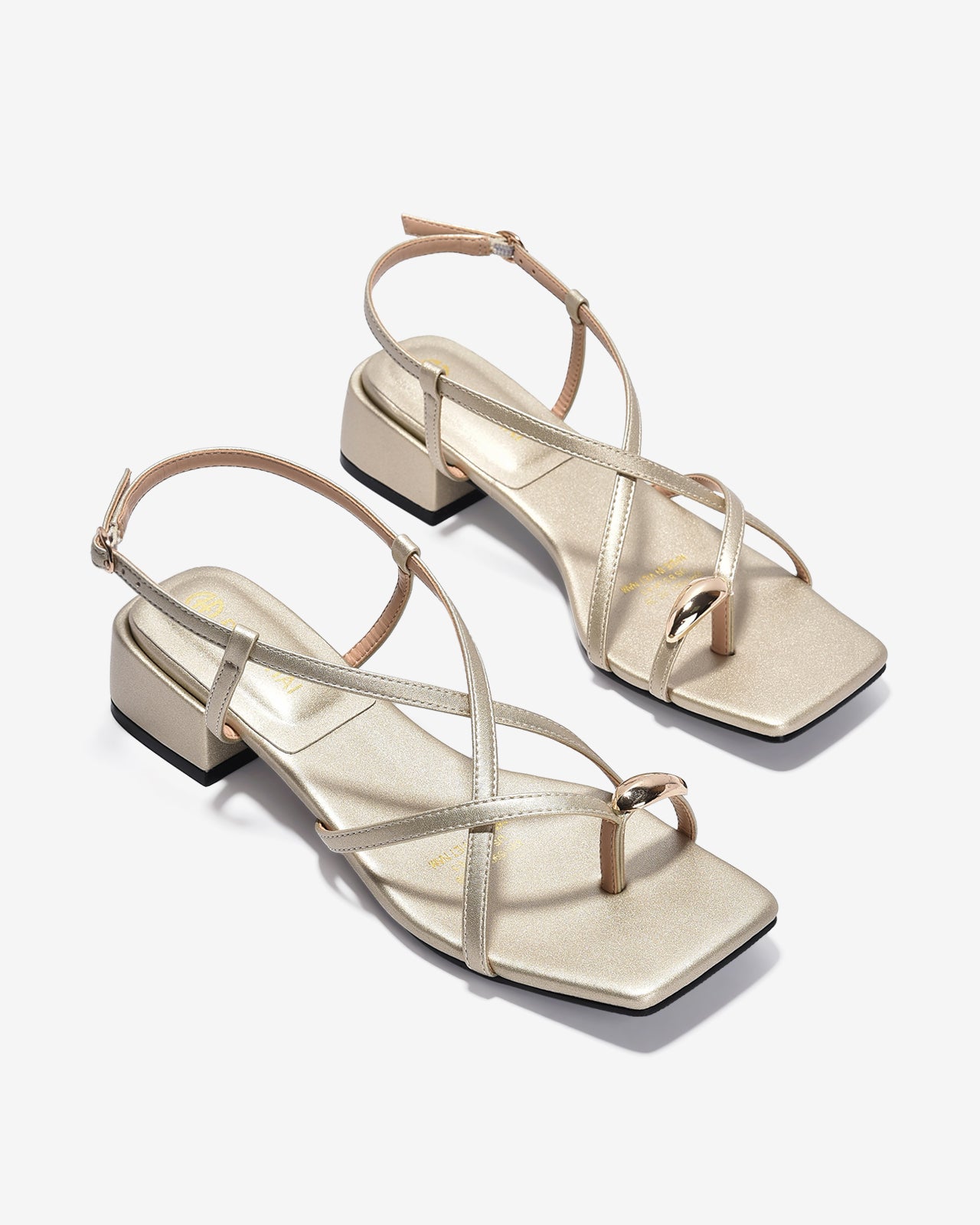 Sandal Cao Gót Đông Hải Quai Đan Chéo Xỏ Ngón-S5901Vàng Color1