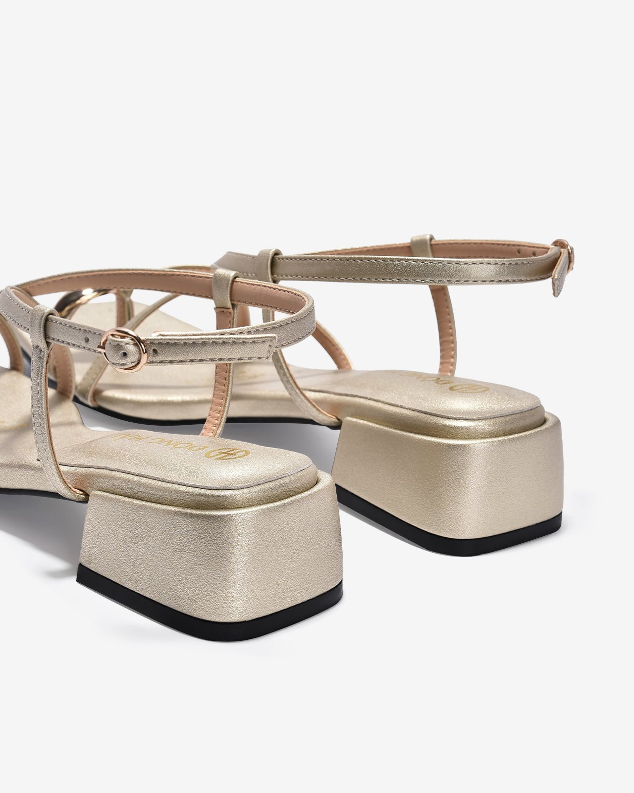 Sandal Cao Gót Đông Hải Quai Đan Chéo Xỏ Ngón-S5901Vàng Color1