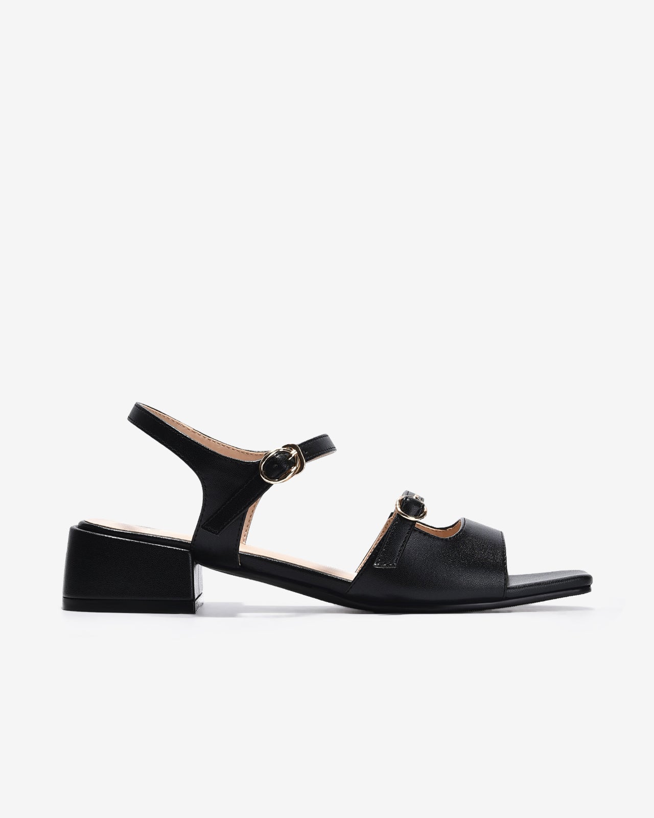 Giày Sandal Cao Gót Đông Hải Quai Khoá-S5902-Đen Color1First