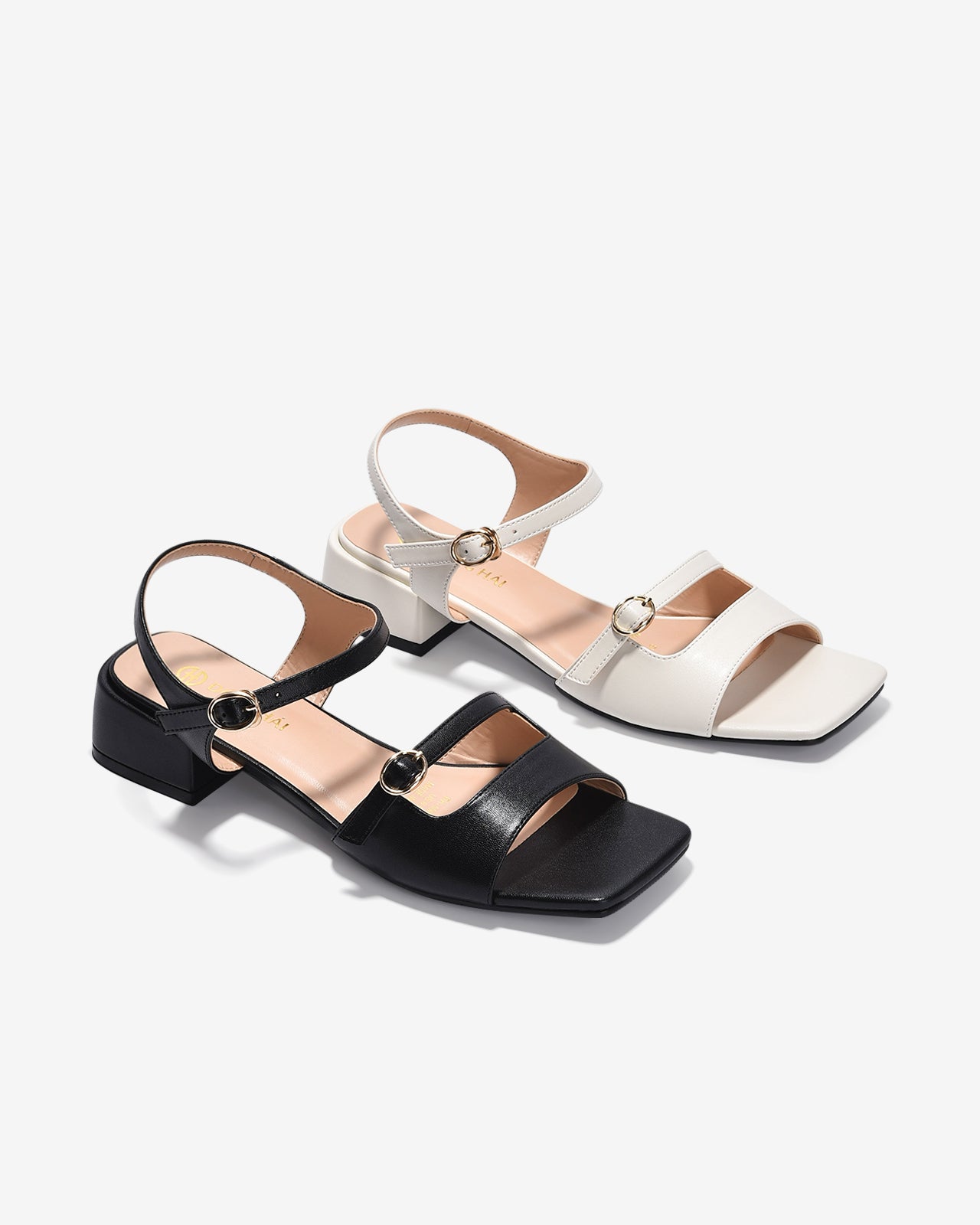 Giày Sandal Cao Gót Đông Hải Quai Khoá-S5902-Đen Color1