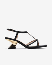 Sandal Cao Gót Nữ Đông Hải Quai Mảnh Đan Chéo Đế Ánh Kim-S5905-Đen Color1First