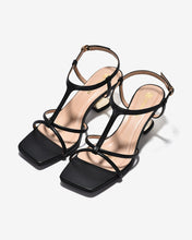 Sandal Cao Gót Nữ Đông Hải Quai Mảnh Đan Chéo Đế Ánh Kim-S5905Đen Color1