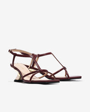 Sandal Cao Gót Nữ Đông Hải Quai Mảnh Đan Chéo Đế Ánh Kim-S5905-Đỏ Color1