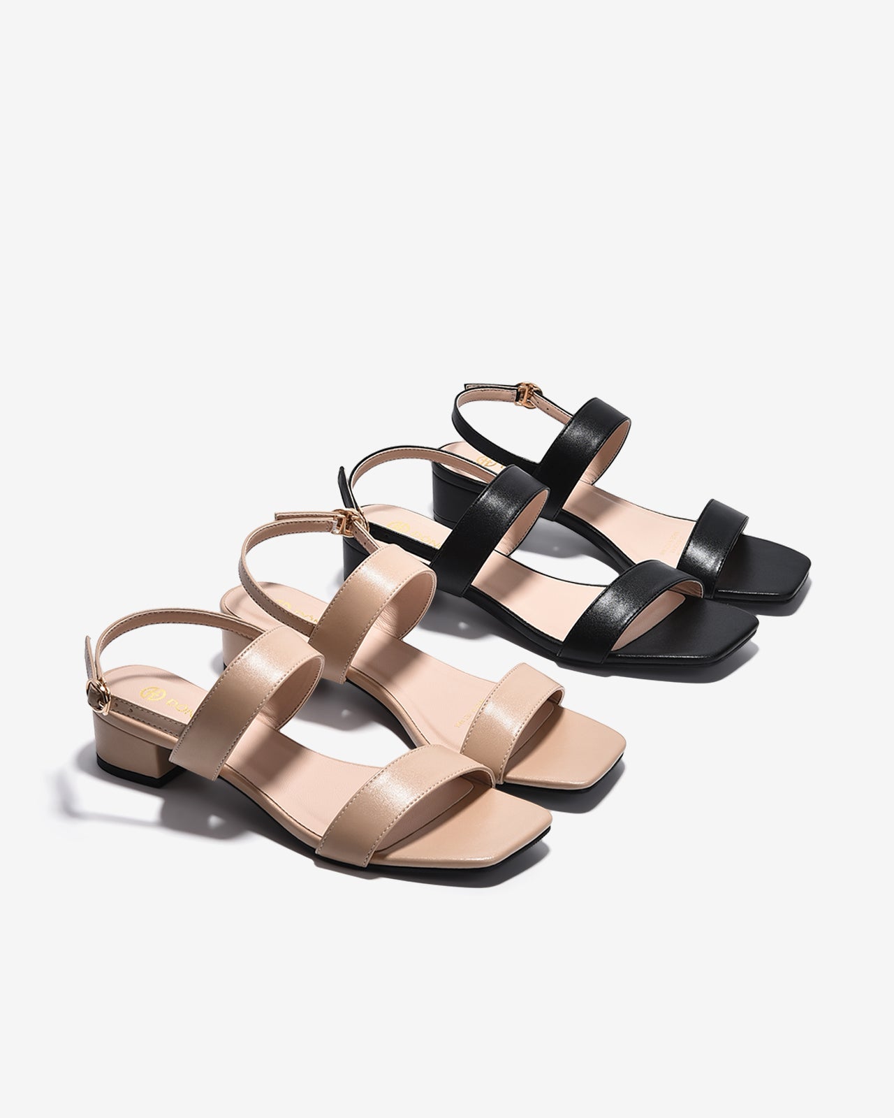 Sandal Cao Gót Nữ Đông Hải Quai Đôi Mảnh-S5907Đen Color1