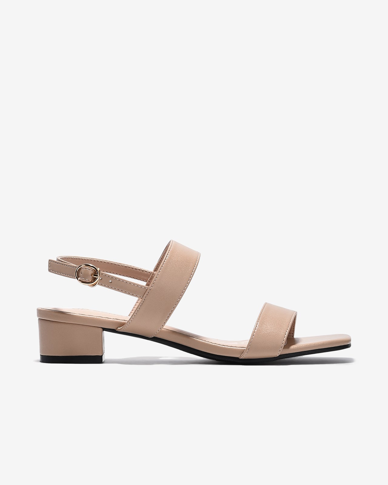 Sandal Cao Gót Nữ Đông Hải Quai Đôi Mảnh-S5907-Kem Color1First