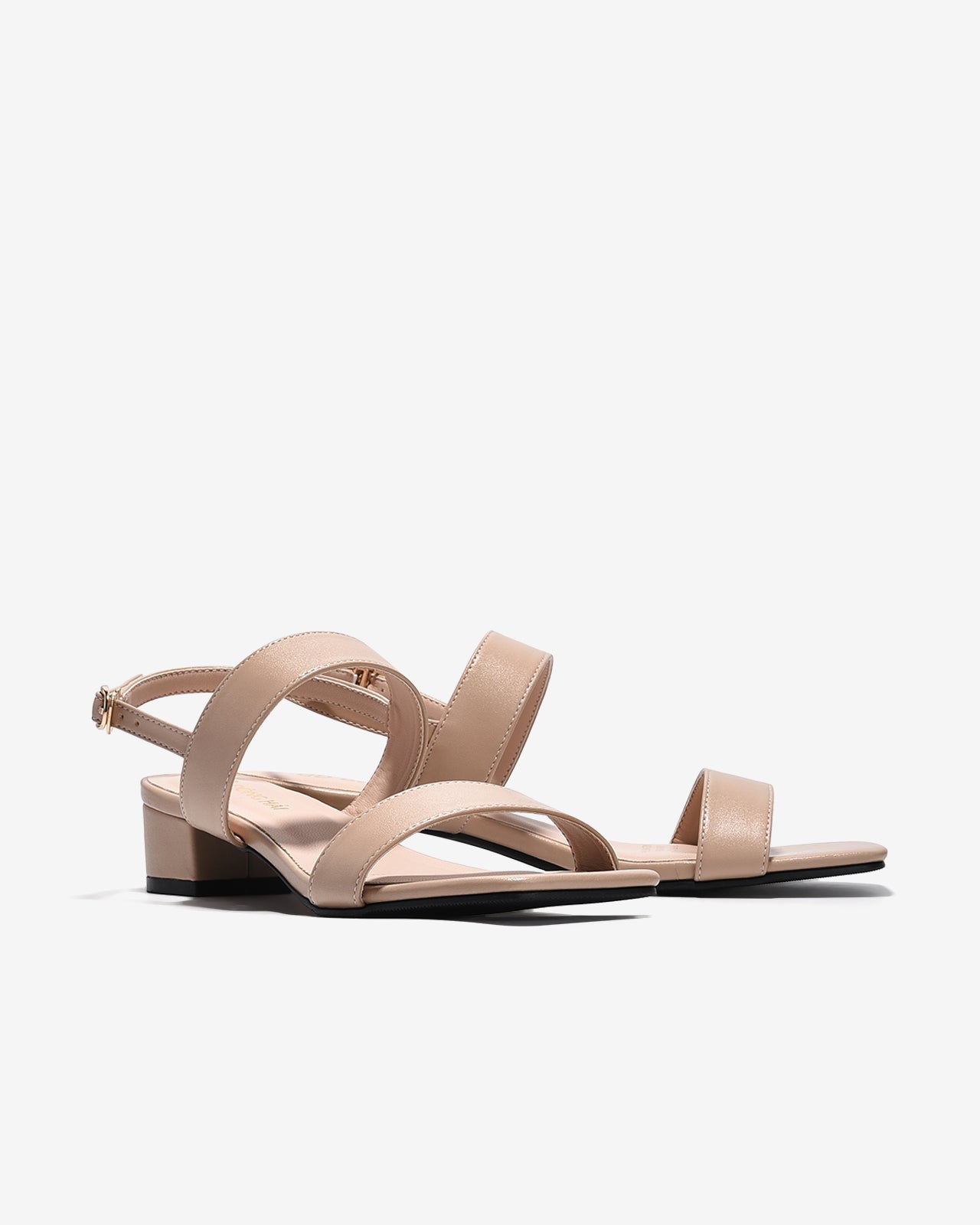 Sandal Cao Gót Nữ Đông Hải Quai Đôi Mảnh-S5907-Kem Color1