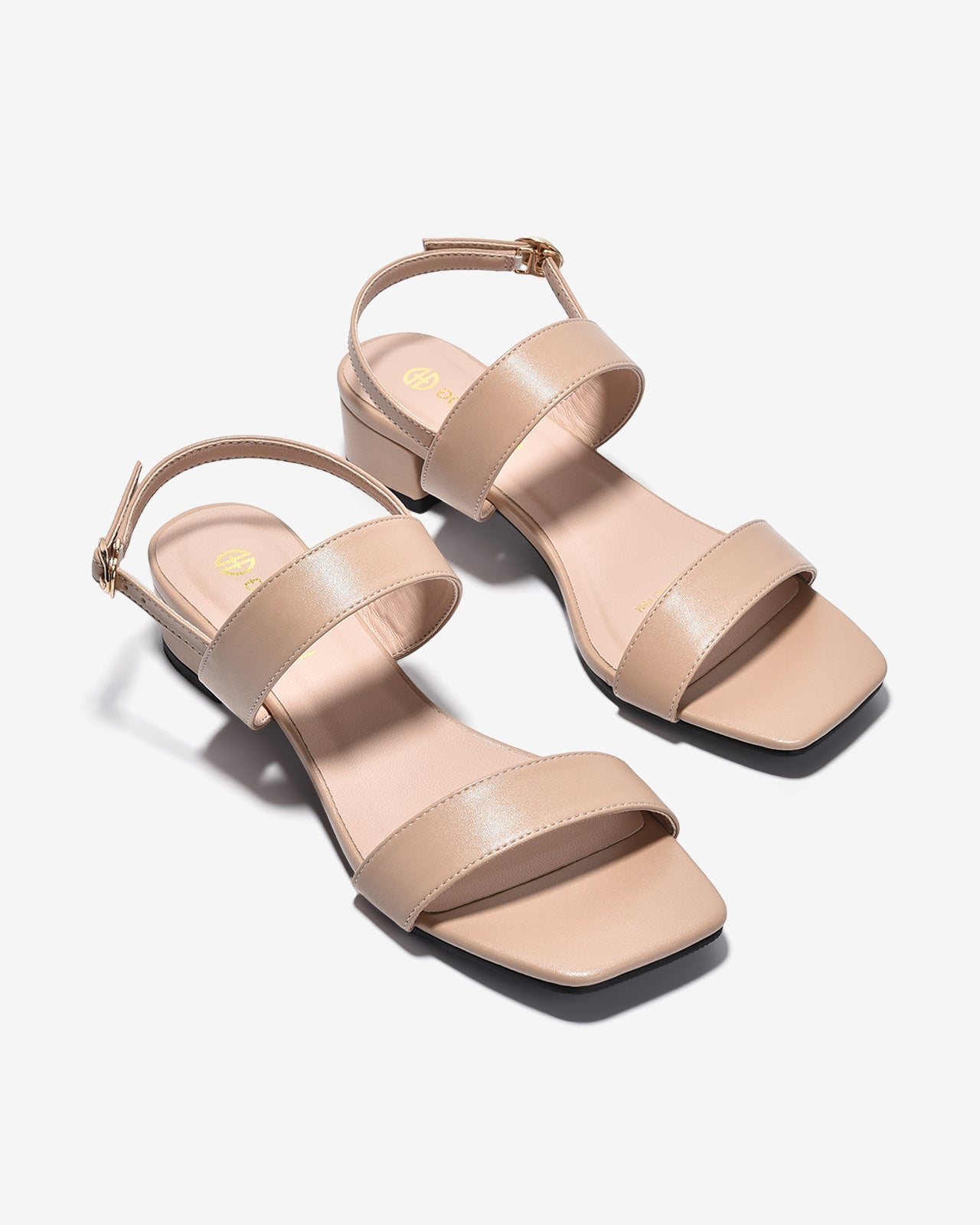 Sandal Cao Gót Nữ Đông Hải Quai Đôi Mảnh-S5907-Kem Color1