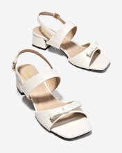 Giày Sandal Cao Gót Đông Hải Phối Nơ-S5924Trắng Color1
