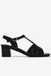 Sandal Cao Gót Đông Hải 6cm Gót Vuông Quai Đan-S7744Đen Color1First