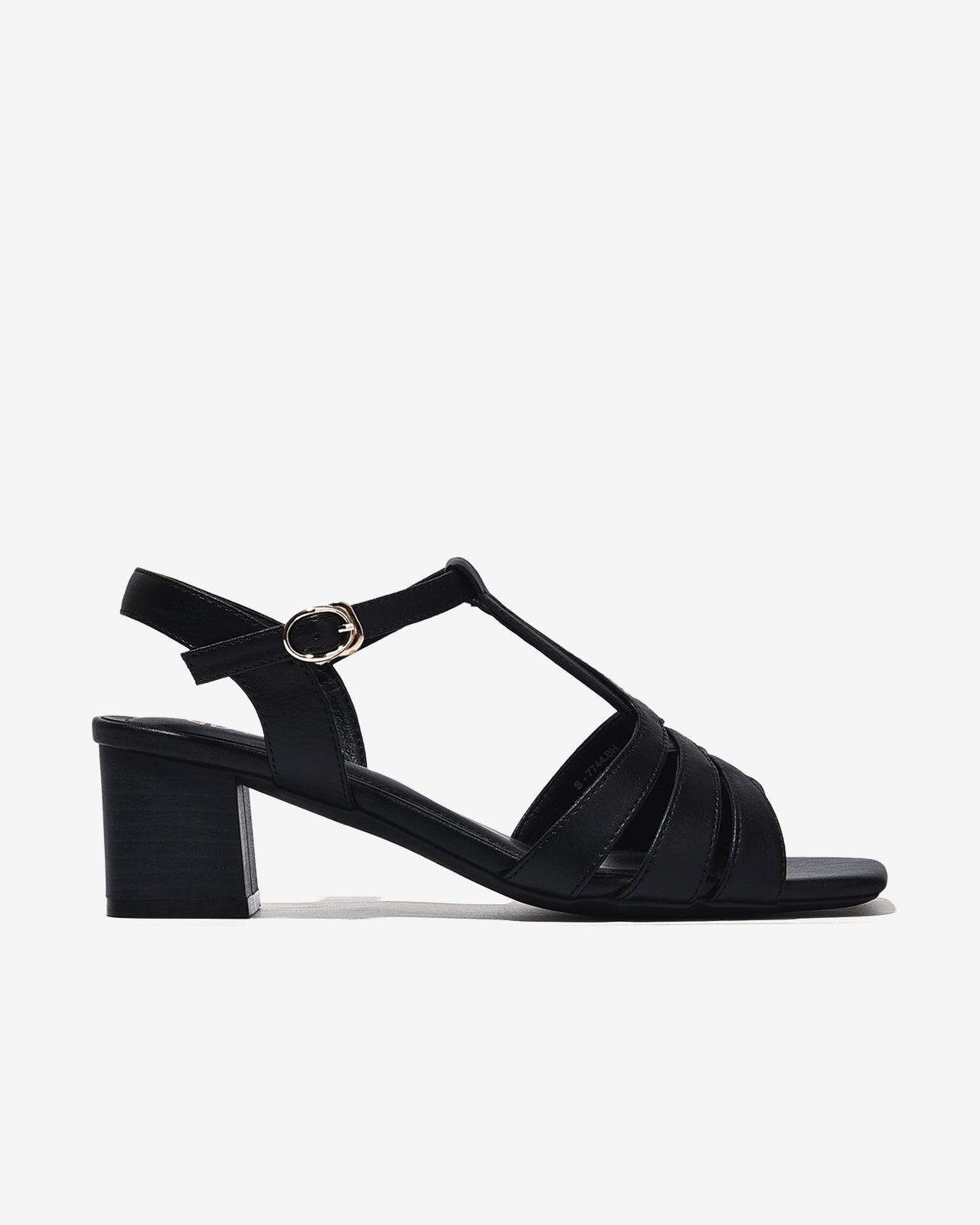 Sandal Cao Gót Đông Hải 6cm Gót Vuông Quai Đan-S7744Đen Color1First