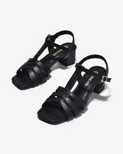 Sandal Cao Gót Đông Hải 6cm Gót Vuông Quai Đan-S7744Đen Color1