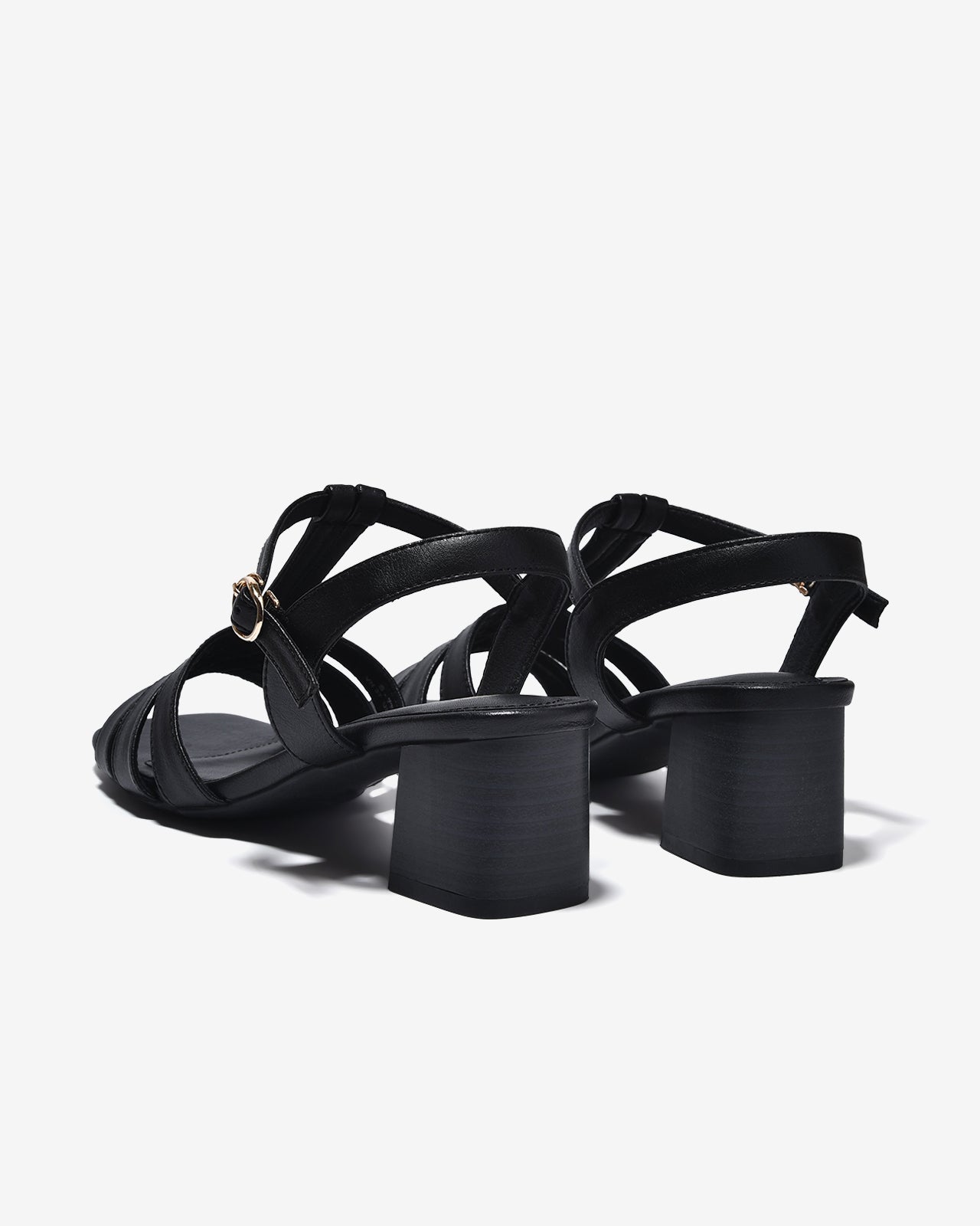 Sandal Cao Gót Đông Hải 6cm Gót Vuông Quai Đan-S7744Đen Color1