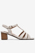 Sandal Cao Gót Đông Hải 6cm Gót Vuông Quai Đan-S7744Kem Color1First